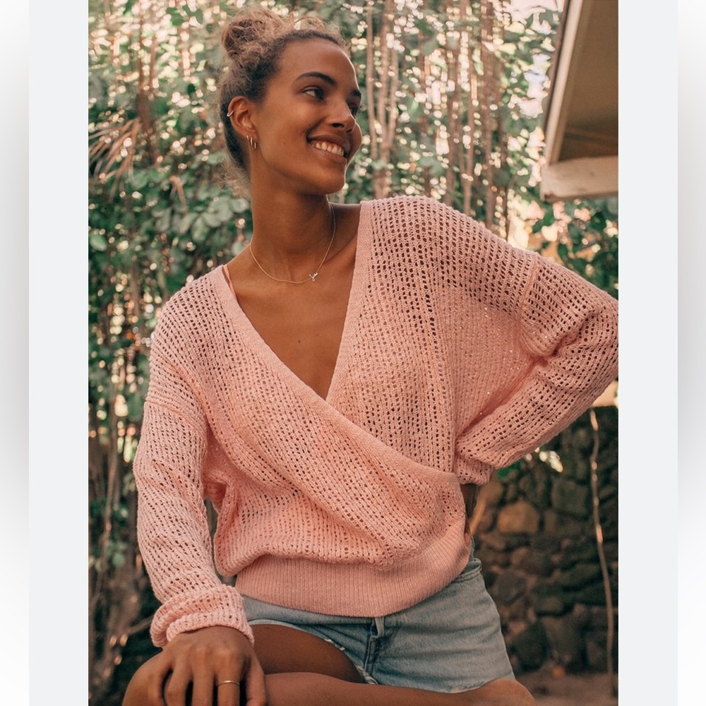 Pink Billabong Wrap Sweater